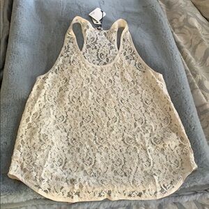Ivory Vintage Aritzia Wilfred Lace Tank. NWT!